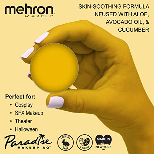 Water-Activated Face & Body Paint - Yellow, 0.25 Ounce - Professional Makeup