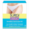 Brazilian Hard Wax Kit for Hair Removal - 4oz with Pre-Epilation Oil & Spatulas