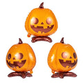 Halloween Pumpkin Balloons Set - 3 Large Foil Pumpkin Balloons for Party Decorations - Variation of Pumpkin Halloween Balloons