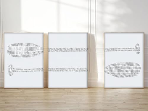 3 Pieces Nautical Paddle Oar Wall Art Set - Lake House Canvas Decor 12x16 Black & White