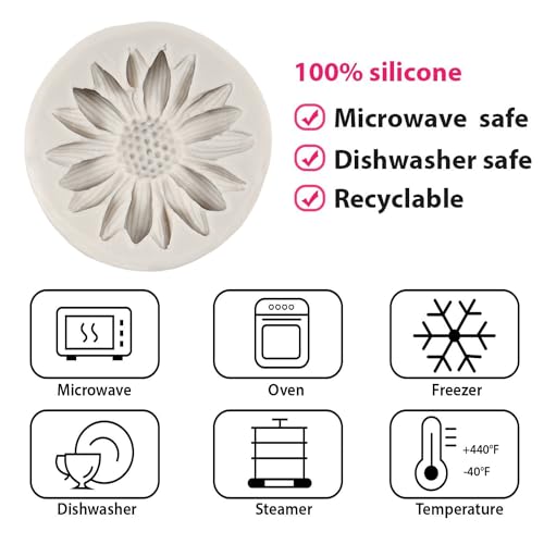 Sunflower Silicone Mold Chrysanthemum Flower Fondant Mold - Style A