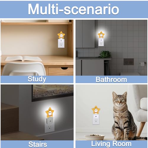 Cute Ghost Halloween Bat Nightlight Plug-in Wall Decor Dusk to Dawn Sensor