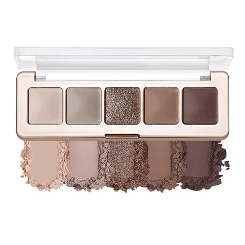 5 Color Eyeshadow Palette - Matte Shimmer Glitter Eye Makeup - B01