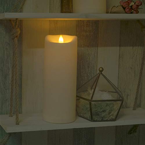 3 Pack Waterproof Flameless LED Pillar Candles with Remote Control - 4x10 Inches