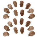 Halloween Mini Skull Figurines Set - 20 Realistic Resin Skeleton Heads for Decorations