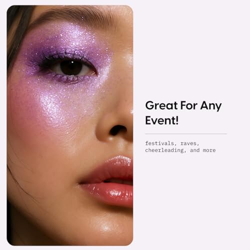 Glitter Eyeshadow Palette - 30 Color Pressed Makeup for Face & Body, No Glue Needed