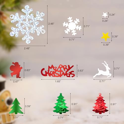 Christmas Confetti Set - Festive Table Decorations, Reindeer Santa Stars
