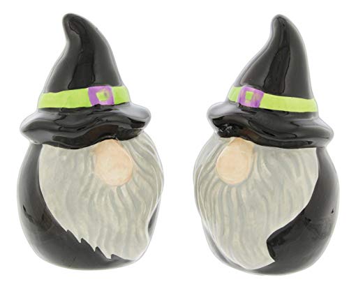 Halloween Gnome Ceramic Salt & Pepper Shaker Set - Whimsical Fall Decor
