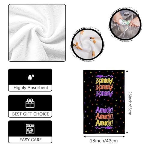Halloween Kitchen Towels 18x26 Inch 2-Pack - Hocus Pocus Home Party Decor