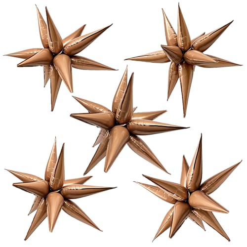 Brown Star Balloons - Boho Birthday Decorations for Balloon Arch & Party Supplies