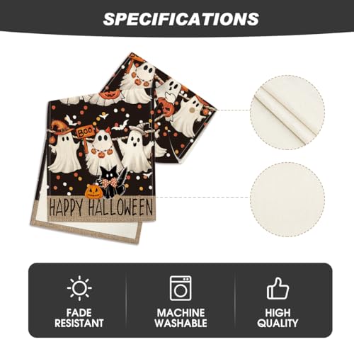 Halloween Table Runner 13x120 Inch Black Polyester Party Decor - Variation of THIS listing