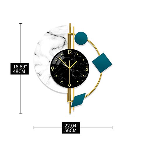 Contemporary Wall Clock - Large Modern Battery Operated Clock for Living Room