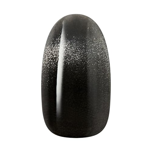 Press On Nails with No Glue Adhesive - Medium Oval, ColorFX, Black, Includes 30 Nails & Tools