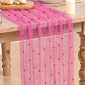 Pink Pearl Gauze Table Runner 28 x 120 Inches - Rose Red, Durable Home Decor