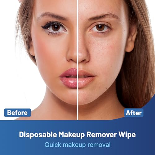 Travel Makeup Remover Wipes Set - 100 Individually Wrapped Face Cleansing Wipes