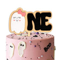 Ghost Cake Topper for Halloween & First Birthday - Spooky One Variation