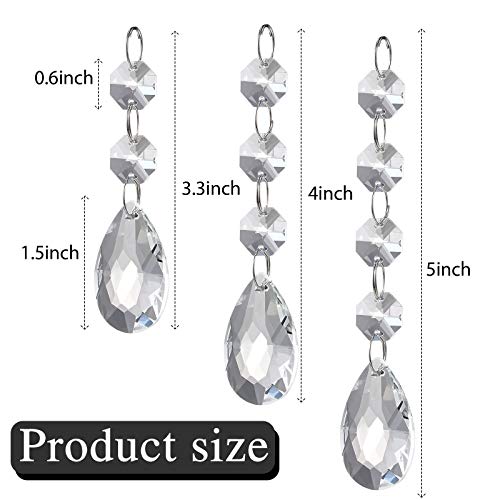 48-Piece Crystal Ornaments for Christmas Tree & Chandelier Decor - Beads & Pendants