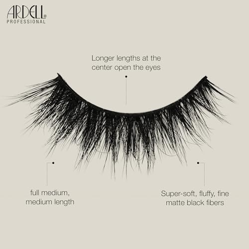False Mink Lashes Flutter 821 - Rounded Silhouette, 4 Pairs Vegan Fluffy Strip Lashes