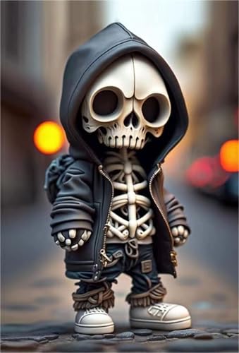 4pcs Skeleton Decor Set - Halloween Garden Gnome Skeleton Figurines Indoor Outdoor