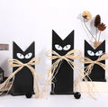 Set of 3 Rustic Wooden Black Cat Halloween Decor – Tiered Tray Farmhouse Accents