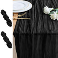 Black Cheesecloth Table Runner 10FT 2 Pack Boho Gauze Sheer Rustic Decor
