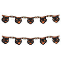 Vintage Halloween Black Cat Banners - 2 Pack, 4 Feet Long, Made in USA