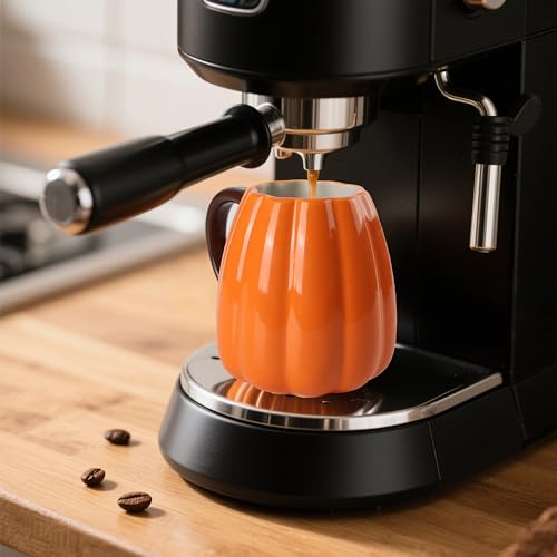 Halloween Pumpkin Mug Set of 2 - 750ml Large Ceramic Pumpkin Cups for Fall & Halloween