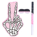 Bad Two the Bone Piñata Party Favors - Pink & White, V Sign Variation