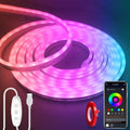 10ft RGB USB Neon Rope Lights with App Control - Indoor Color Changing LED Strip
