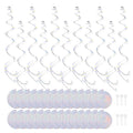 Double Helix Mixed Color Foil Swirl Streamers - 36PCS Rainbow Party Decorations