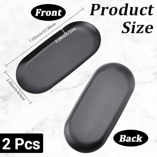 Black Stainless Steel Nail and Makeup Organizer Trays - 2 Pack