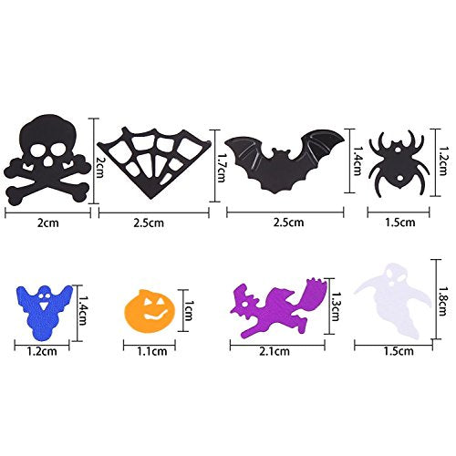 Halloween Confetti Set - 15000 Multi-Shaped Glitter Pieces, 300g Pack of 2