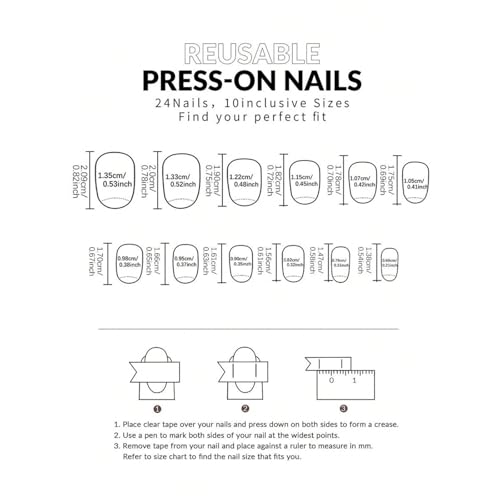 Ghost Press On Nails Short Almond Halloween Fake Nails Style19 - Reusable & Easy to Apply