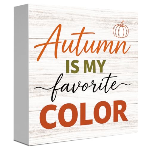 Funny Fall Halloween Sign Wooden Tabletop Decor - Color Variation