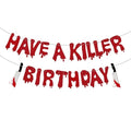 Bloody Zombie Birthday Banner - Red Horror Party Decorations
