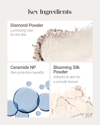 Thesaem Glam Glow Pact Face Powder with Colorful Pearls & Diamond - 1 Pack