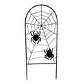 Lighted Metal Spiderweb Halloween Decoration with Stake & Battery Power