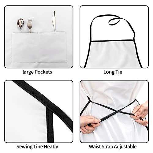Waterproof Kitchen Apron for Women Men with Big Pocket - One Size Human Skeleton Variation