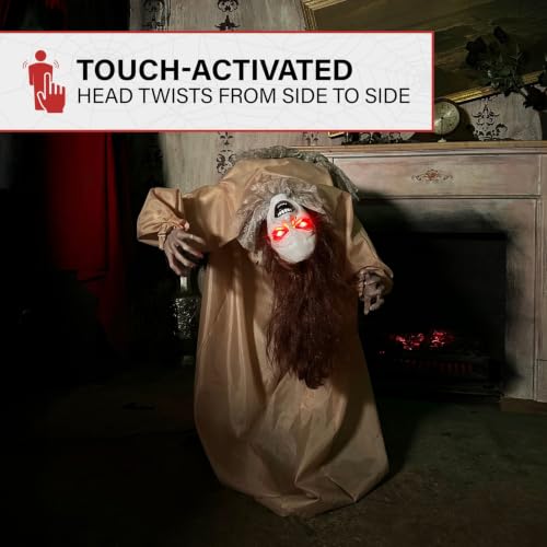 3.4 Ft Possessed Backbend Lady Animatronic Halloween Decoration - Haunted Hill Farm