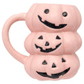 Pink Jack-O-Stack Ceramic Coffee Mug 12oz for Hot Beverages - Halloween Pumpkin