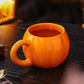 17oz Pumpkin Mug Large Ceramic Coffee Cup with Handle - Fall Halloween Decor & Gift - Pumpkin Mug Variation
