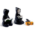 Halloween Gothic Reading Ghost Decorations - Faceless Skeleton Statues, Black Style 2