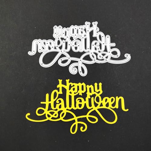Halloween Words Die Cuts for Card Making - Happy Halloween Variation