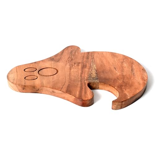 Ghost-Shaped Wooden Halloween Cutting Board 14x10 Inches - Spooky Kitchen Decor & Serving Platter