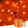 Halloween LED Fairy String Lights Battery Powered 16.4ft Orange for Halloween Decorations - 1pc