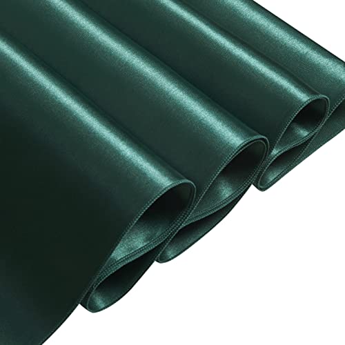 Blackish Green Satin Table Cover 60x102 Inches - Pack of 6, Rectangular