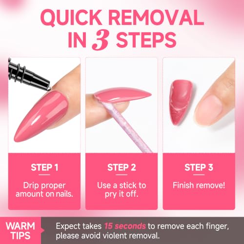 Nail Glue Remover Gel - Gentle, Acetone-Free for Press-On Nails - 2x12ml | Variation of THIS listing