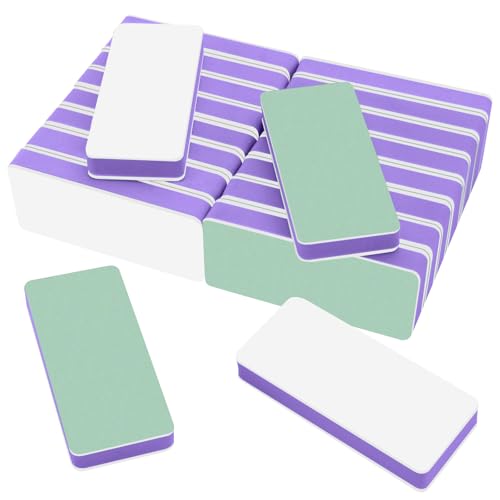 Nail Buffer and Shine Kit - 20 Pack with 1000/4000 Grit - Big Purple Variation