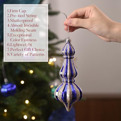 Christmas Ornaments Set 120pcs Holiday Tree Decorations with Peacock Theme