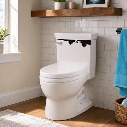 3D Toilet Monster Wall Decal - Funny Removable Bathroom Lid Sticker